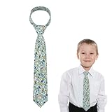 Mantieqingway Floral Ties for Boys, Cotton Floral Boys/Girls Ties, Neckties For Kids Wedding, Graduation, School Uniforms (Floral 13)