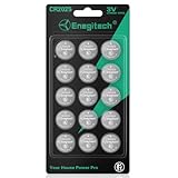 Enegitech CR2025 Lithium Coin Batteries Button 2025 3V Lithium Battery Use in Key Fobs, Fitness Watches, 3D Glasses, Calculators, Remote Controls, Thermometers (15 Pack)
