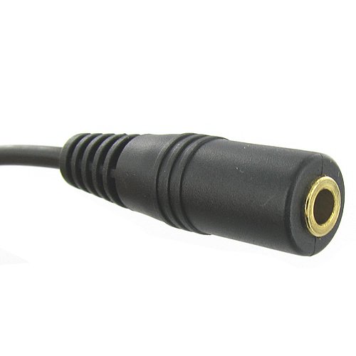 Cable de audio estéreo Jack 3.5mm macho a hembra ángulo derecho 15.24 cm miniatura 5