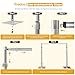 Jiang&Rong 10ft x 10ft Adjustable Backdrop Stand Kit - Heavy Duty Pipe and Drape Stand for Wedding, Birthday Party, Banquet Decorations (Silver)
