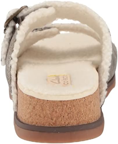 Clarks Women's Brynn Sparkle Flat Sandal, Taupe Interest, 9 | Image 2