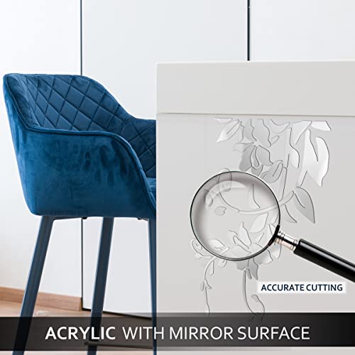 Mirror Decorative Wall Art Murals - Adhesive Flowers For Walls 3D Mirror Wall Decals Self Adhesive Wall Art - Removable Wall Decals Bedroom Vinyl Decals For Mirrors Stickers For Wall Decor Liberhaus #TOP2