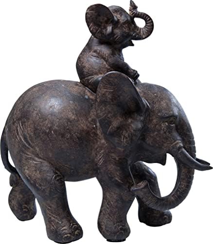 Kare Design Deco Estatuilla Elefante Dumbo Uno, Negro, 19×17.5×8.5cm
