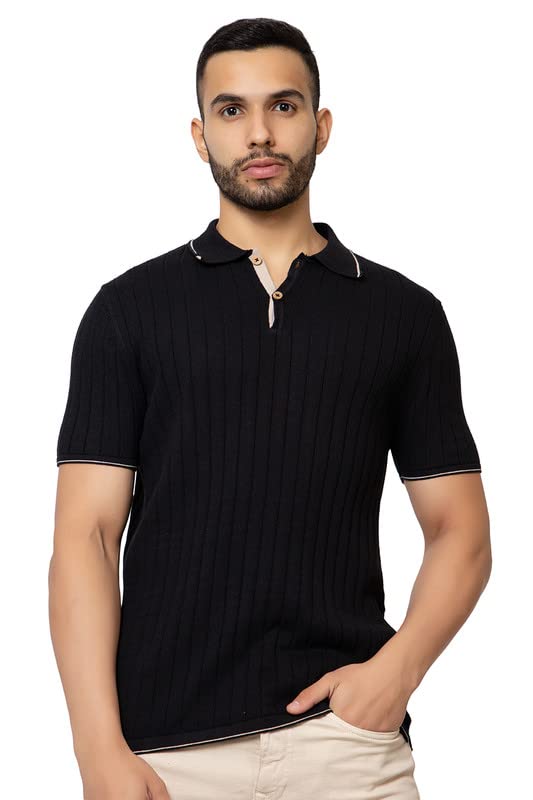 Image of Armisto Men's 100% Cotton Fancy Party Polo T-Shirt /Neutral Colour