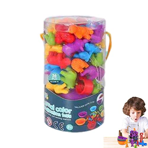 Sanmubo Jouets de tri des Couleurs | Jeux d'apprentissage des mathématiques préscolaires,Classification des activités d'apprentissage préscolaire Jeu d'association Cadeaux pour Enfants Garçons Filles Cover