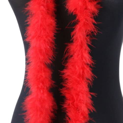 EliteKoopers 2M Red Decoration Feather Boa Fluffy Garland For Christmas Tree Xmas Ribbon, Wedding, Party Decor Accessories