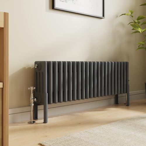 Radiateur horizontal anthracite compact pour optimiser l'espace sous fenêtre