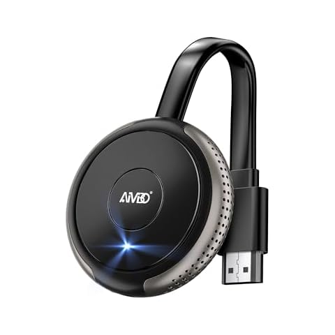 AIMIBO 4K Wireless Display Adapter - Real Plug & Play, 2.4G & 5G HDMI Wireless Dongle for iOS Android Windows MacOS Phone Tablet Laptop to HDTV Monitor Projector, Support Airplay DLNA Miracast Grey Cover