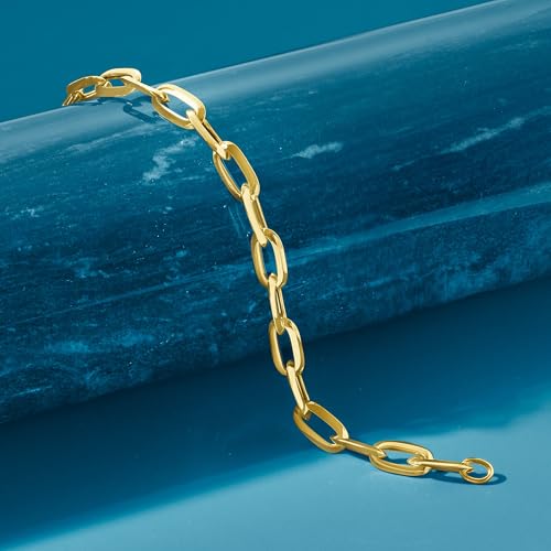 Ross-Simons Italian 14kt Yellow Gold Paper Clip Link Bracelet4