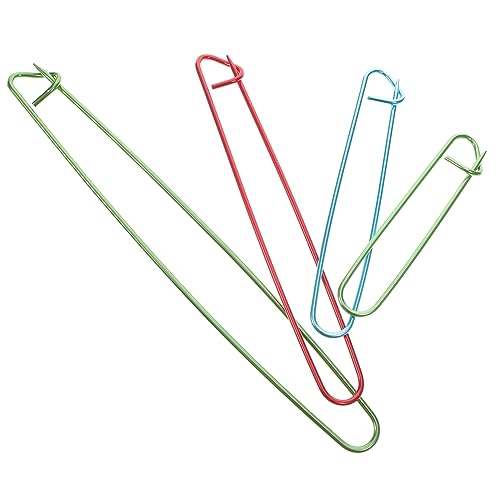 HOODANCOS Alloy Anti-Tamper Large Buckle Set 10pcs Yarn Stitch Holders (6cm 9cm 12cm 15cm 20cm) for Knitting Crochet Projects Random Color