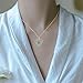 Forget-Me-Not and Queen Anne's Lace Handmade Pressed Flower Necklace,14k Gold Heart Locket Gift for Women Jewelry,Real Flower Necklaces with Adjustable Extender 16-18”,Mother's Day Gfts