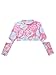 Hansber Kids Girls Floral Printed Crop Top Long Sleeve Compression Shirts Yoga Sport Tops Activewear Dancewear Pink 8