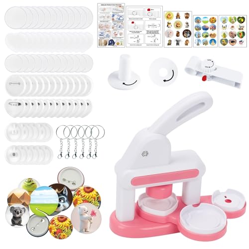 TeJoyce �ʃo�b�`���[�J�[ �ʃo�b�W�L�b�g 55mm 35mm �o�b�W�f��36�t�� �{�^�����[�J�[�}�V�� �ʃo�b�W�����@ DIY�������� �n���h���C�h ������ �A�j�� �A�C�h�� ���� �ƒ�p (�s���N)