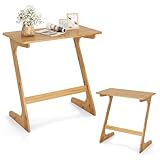 【Table basse gain de place 】 La table basse de canapé dispose d'un design en forme de Z qui vous permet de la placer confortablement à côté d'un canapé ou d'un lit, ce qui permet d'économiser de l'espace précieux. Le plateau large offre suffisamment d'espace pour les livres, les tasses et autres objets. La table basse tient 50 kg.