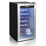 Smad Wine Fridge 19 Inch 33 Bottle Wine Cooler Built-in or Freestanding Wine Cooler Refrigerator...