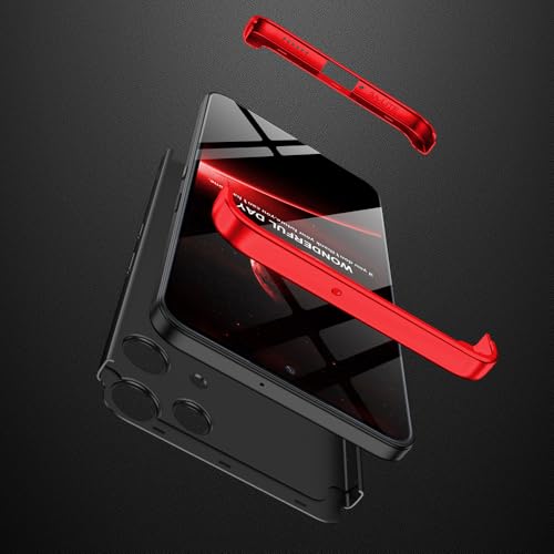 Image of Kapa Double Dip Full 360 Protection Back Case Cover for Nothing Phone 3A LITE (Red,Black)