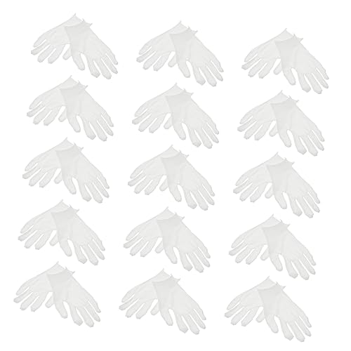 NOLITOY 15 Pairs White for Men Moisturizing Overnight for Dry Hands Soft Comfortable Spa
