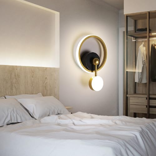 Lámpara de pared de hierro y aluminio aplique de lujo moderno