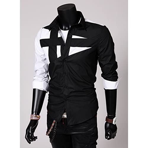 Men's Camouflage Collar Contrast Shirt Military Tactical Camping Shirt Long Sleeve Plaid Printed Casual Shirt3