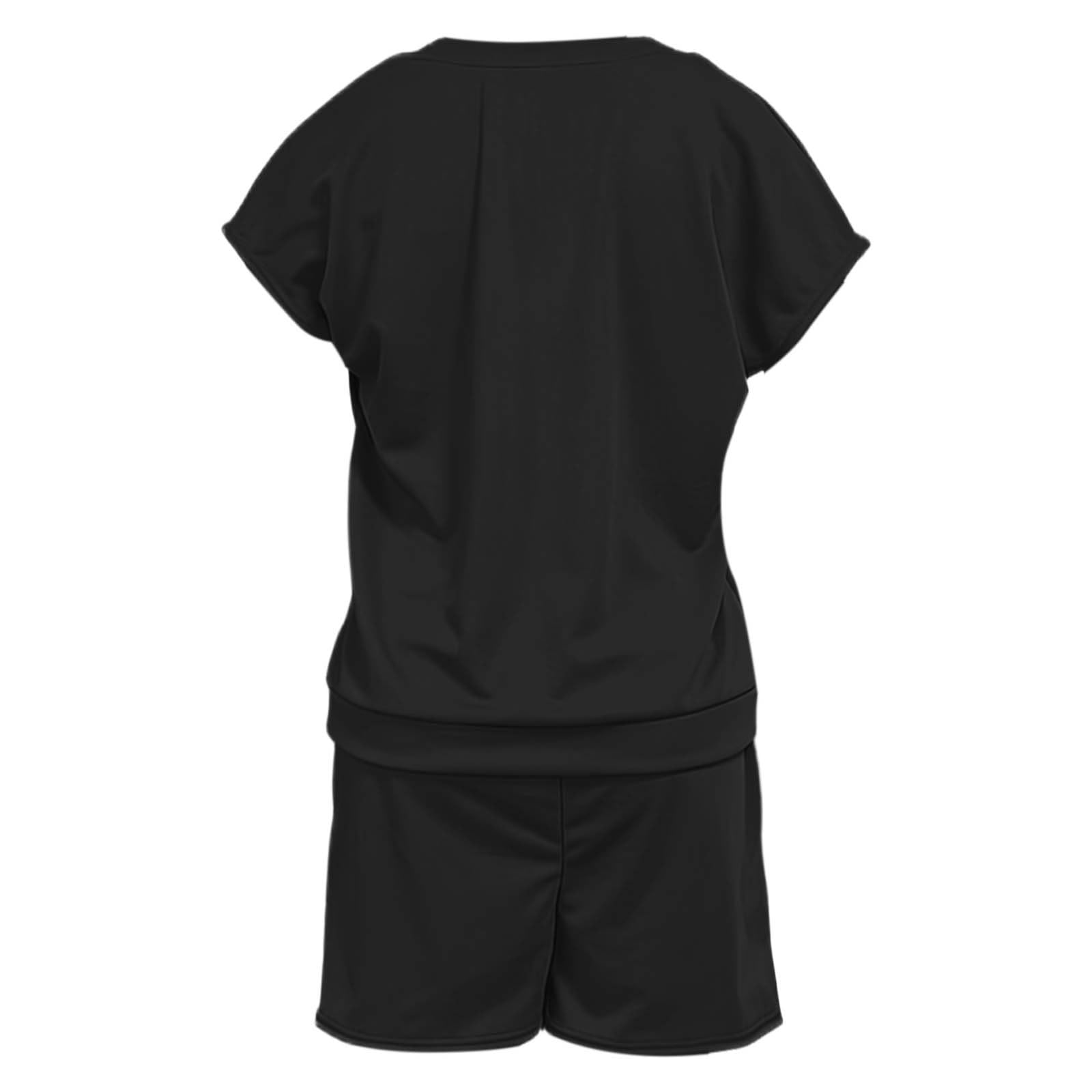 Générique Ensemble été deux pièces pour homme : chemise à manches courtes boutonnée et short uni assorti, tissu léger respirant, tenue décontractée pour vacances et loisirs