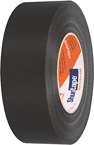 Shurtape Pc 009 Contractor Grade, Co-Extruded Cloth Duct Tape, For Packaging, Sealing, Repairing, Waterproofing And Holding Plastic Sheeting, Indoor/Outdoor, 48Mm X 55M, 9Mil, Black, 1 Roll (152322) #TOP2