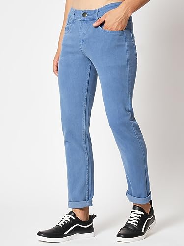 Image of KARGEENS Men Kargeens Men's Jeans Pant Slim Fit Stretchable Casual Wear Low Rise Cotton Blend Denim