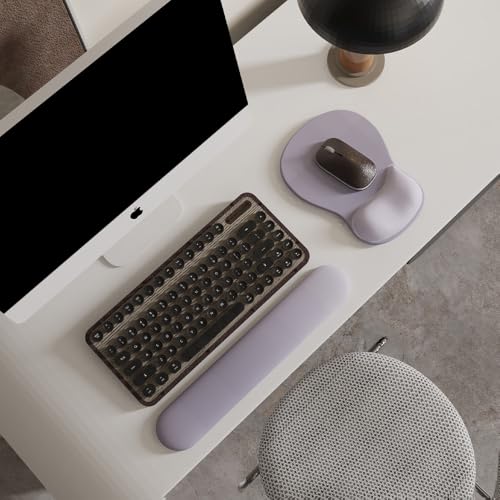 ErgoComfort Gel Wrist Rest Mouse Pad-Ergonomic Office Mousepad with Wrist Support-Non-Slip, Design Desk Accessories Mat for Home&Game Decor (09LavenderHaze Set) - ergoComfort Series