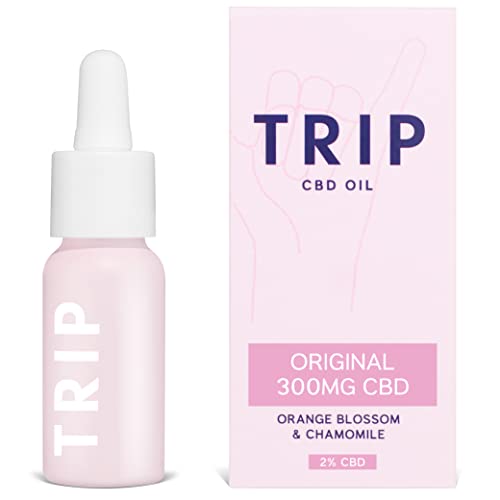 TRIP CBD Oil 300mg (Original Strength) Orange Blossom Vegan 100% Natural Flavoured CBD Oil Blended with MCT Coconut Oil (Pack of 1)