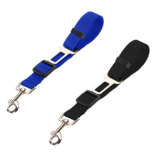 GGISUI Cinturon Seguridad Perro Coche, 2 Unidades Cinturon Perro Coche Ajustable, Arnés de Coche para Perro con Correa de Conector para Todas Las Razas Perros y Gatos