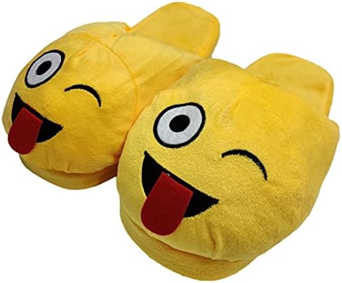 Gift For Birthday Emoji Slipper Footwear Size 25cm Yellow OneSize Indoor Flip Flop Slipper for Kids Children
