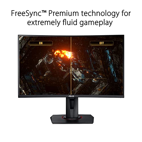 TUF Gaming VG27VQ, Monitor Gaming Curvo da 27" FHD VA (1920x1080), 165 Hz, Tempo di Risposta 1 ms, Display Port, HDMI e DVI, Altoparlanti, AMD FreeSync, Extreme Low Motion Blur, Nero - Monitor - Immagine 3