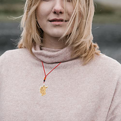 Sewacc 20 Pcs Rabbit Pendants Charms 2023 Chinese Zodiac Rabbit Ornament Lucky Fortune Figurine Car Hanging Decor For New Year Christmas Home Car Decor Necklace Jewelry Making Golden #TOP2