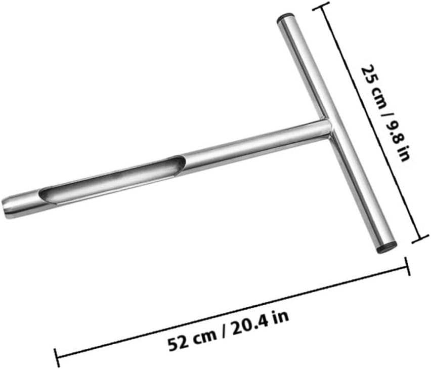 SUPVOX Stainless Steel Soil Sampler Tool with T-Handle 21-inch Soil Probe for Agricultural and Landscaping Use