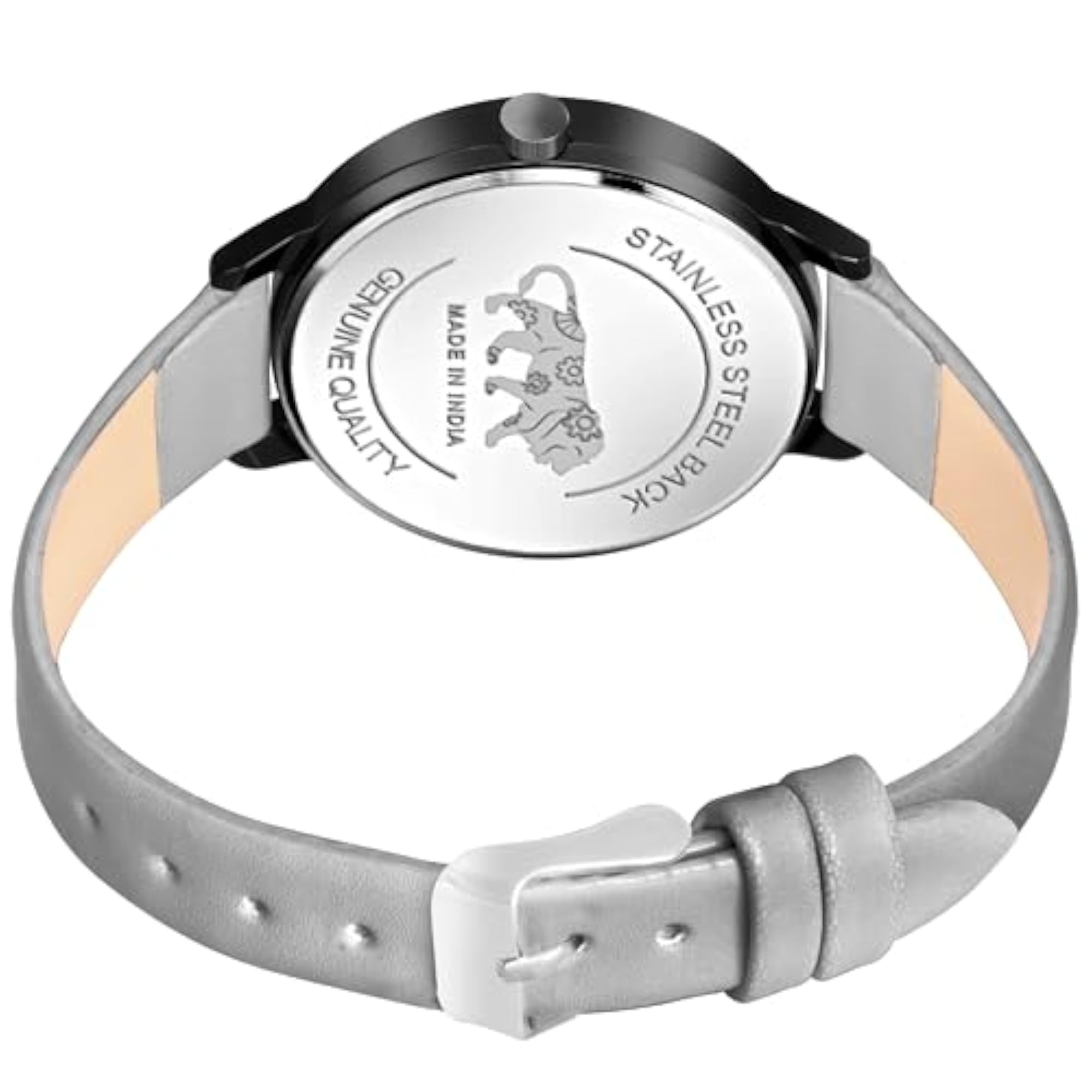 Women's Multi Color Round Unique Design Dial Leather Belt Watch