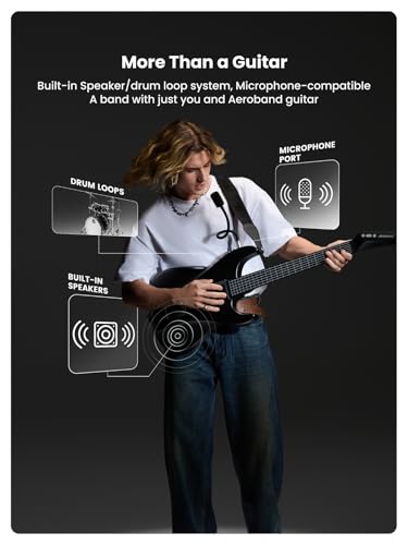 Image of AEROBAND Natural 6-String Right-Handed Acoustic-Electric Guitar, Travel Silent Guitar With Detachable Fretboard, Headphone Jack, MIDI Guitar