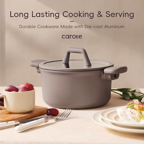 Image of CAROTE 19PCS Pots and Pans Set, Nonstick Cookware Set, Kitchen Cooking Set Induction Non-toxic Granite Set
