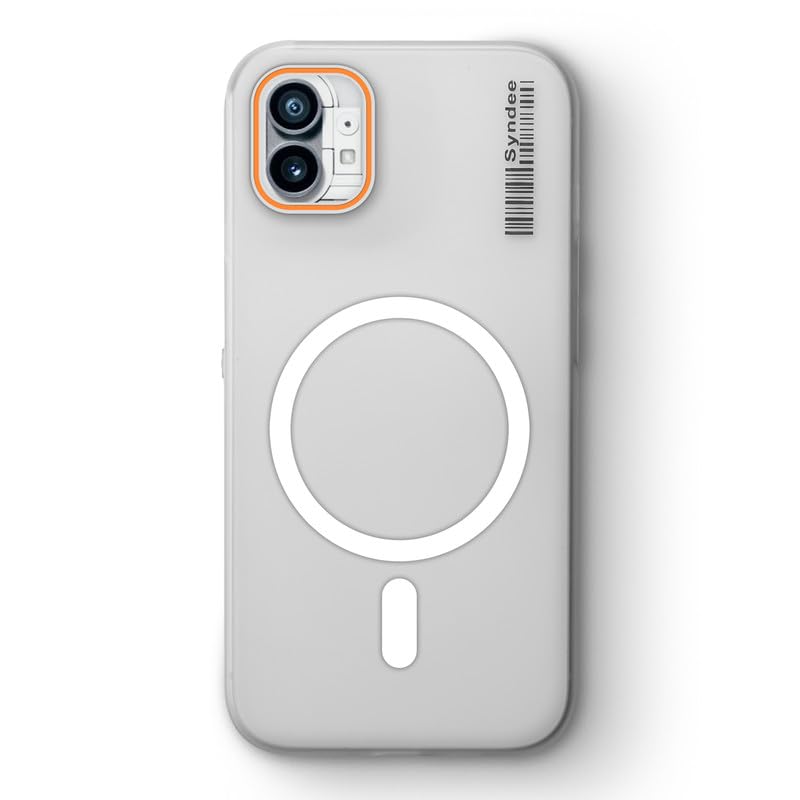 Image of Mr. Case Back Cover for Nothing Phone 1 Sleek Frosted Translucent Back with Wireless Charging Support | Anti-Scratch Shockproof Phone Case - White