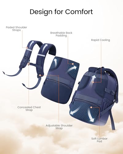 LOVEVOOK School Backpack for Girls with Large Tumbler Holder Pockets, Student Cute Bookbag 15.6 inch Laptop Daypack for Middle School Teen, Waterproof College Travel Bag for Women3