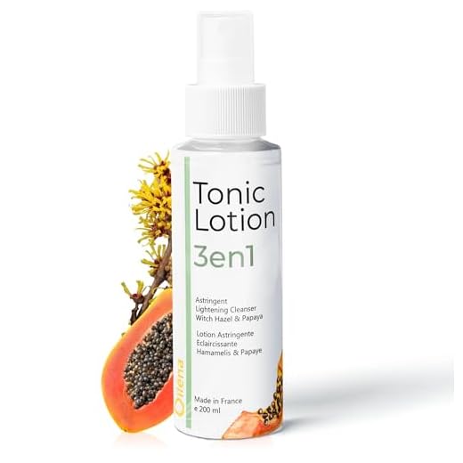 Tonico Limpiador facial Tonico facial astringente y aclarante con Agua de Hamamelis y Papaya para la piel mixta, seca, sensible y grasa Locion desmaquillante cara y ojos 200 ml