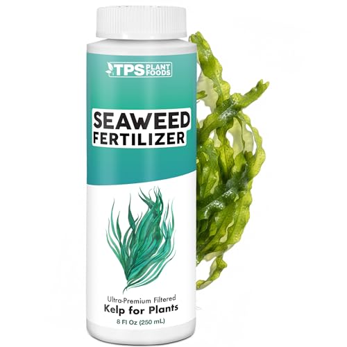 TPS NUTRIENTS Seaweed Fertilizer for Plants, Premium Organic Liquid Kelp for Gardening, Concentrated Liquid Plant Food 8 oz (250mL)
