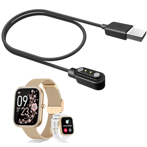 ZAVEIL Compatible Pour Cable USB Compatible Pour Smartwatch BANLVS Montre Connectée Femme 1,75" P111 (1 Pack)