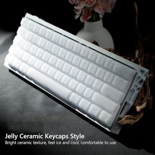 Image of Womier Keyboard Keycaps Jelly, Ceramic Keycaps Style, Shine Through Keycap