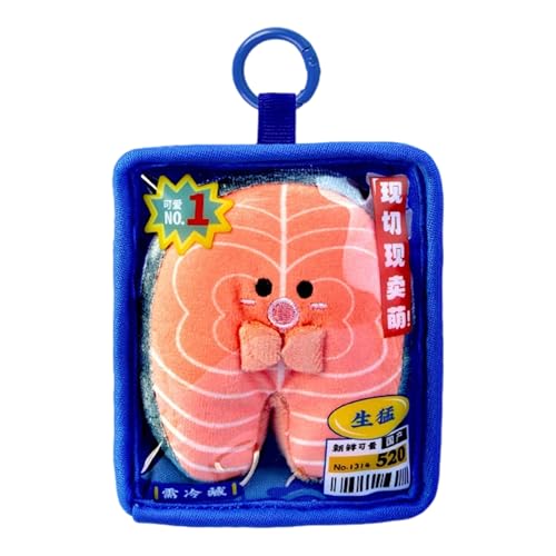 Pocoiau Seafood Market Llavero De Felpa Bandeja Sashimi Realista Regalo Juguete Peluche Suave para Decoración Fiestas Accesorios Hogar Decoración Ligera Colgar En Fiestas