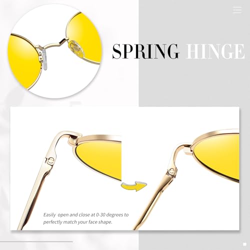 Image of Joopin Small Round Sunglasses Hippie Circle Sun Glasses UV400 Protection
