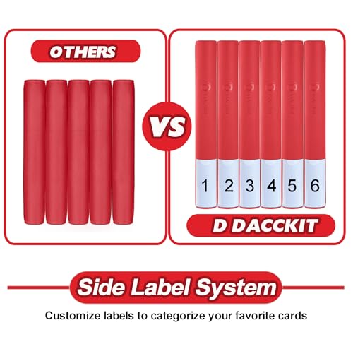 Image of Premium Card Binder 16 Pocket - Fits 1600 Cards,4X4 Ringless Card Album with Sleeves for Trading Cards & Sports Cards(Model C,Classic Red)
