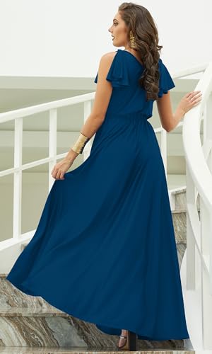 Image of KOH KOH Womens Long Sleeveless Bridesmaid Wedding Guest Prom Maxi Dress