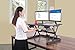 ApexDesk EDR-3612-BLACK ZT Series Height Adjustable Sit to Stand Electric Desk Converter, 2-Tier Design with Large 36x24