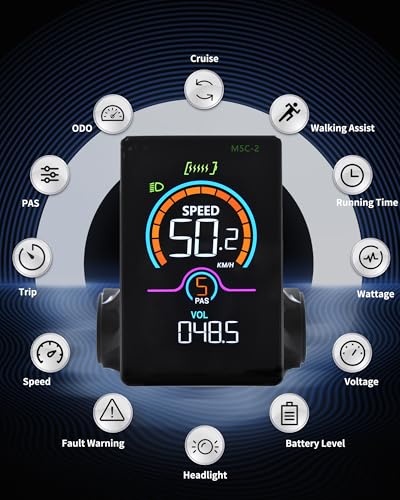 Écran ebike M5C-2 BLE avec Bluetooth pour vélo électrique intelligent - 3