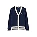 Lacoste Men's Sport Windbreaker Golf Cardigan, Navy Blue/White, Large