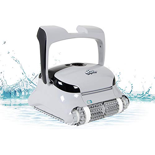 DOLPHIN C3 Commercial Robotic Pool Cleaner with Fine and Ultra-Fine Top Load Cartridge Filters and Caddy, Ideal for Commercial Pools up to 50 Feet.